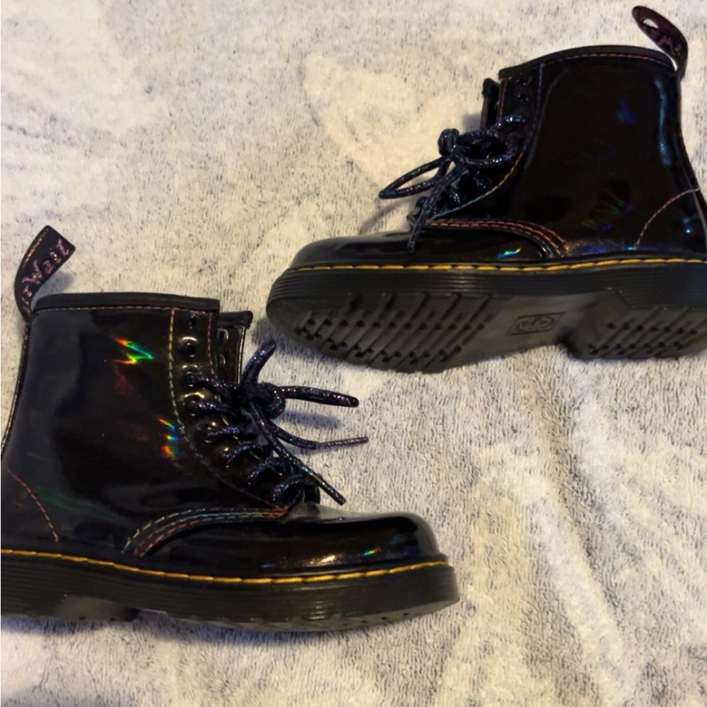 Unisex Dr Martens Air Wair Black Cosmic Glitter shoe laces Size 8 NEW